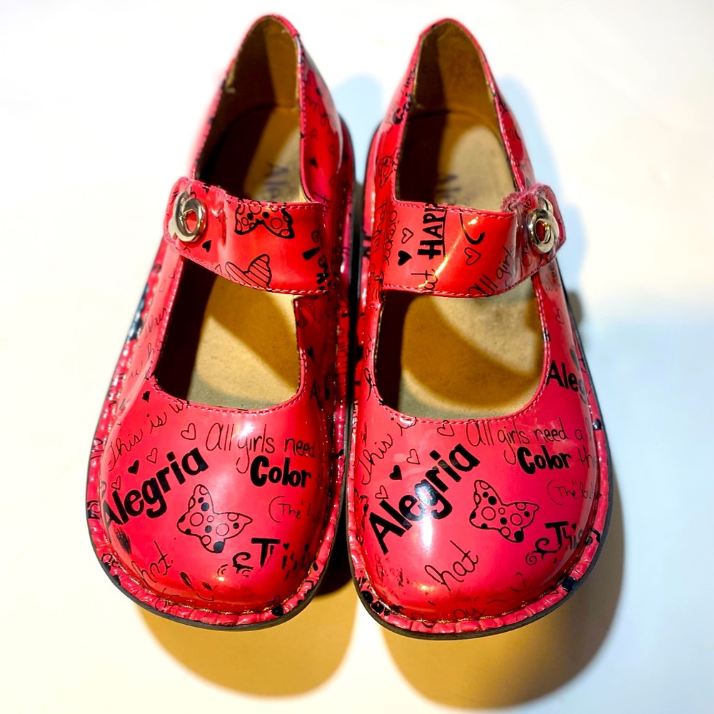 Algeria By PG Paloma Leather Happy Pink NBCF Platform Mary Jane Shoes Size 7/7.5